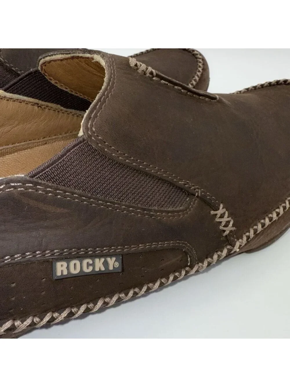 ROCKY 1045 Men’s Slip-On Brown Loafers Shoes Size Sz 11.5